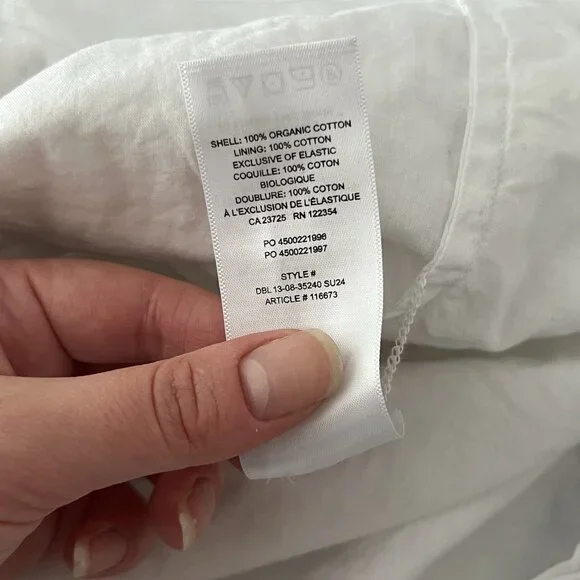 NWOT Aritzia Little Moon 'Kay' White Cotton Puff Sleeve Mini Dress Womens sz L - Picture 5 of 5